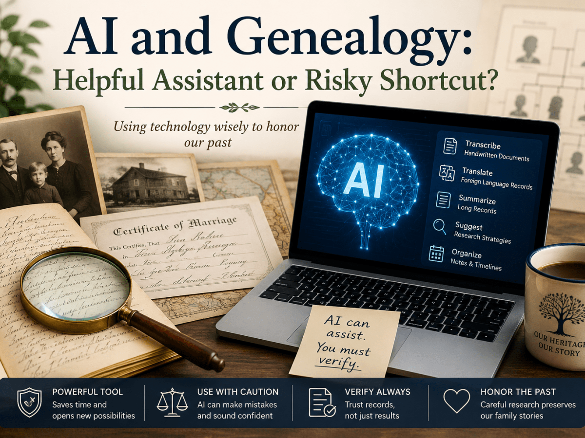 AI and Genealogy: Helpful Assistant or Risky&nbsp;Shortcut?